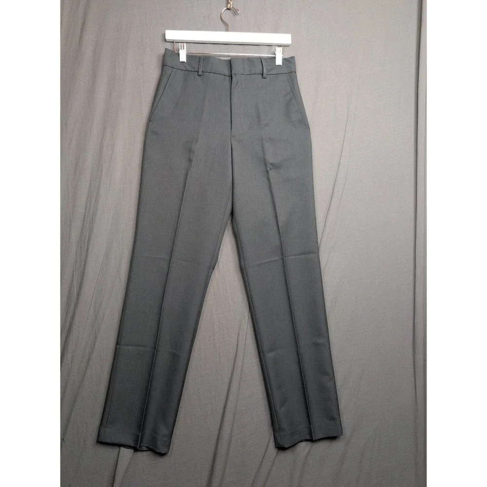 Edwards Men's‎ Grey Flat Front Dress Pants Slacks Size 28 x 32